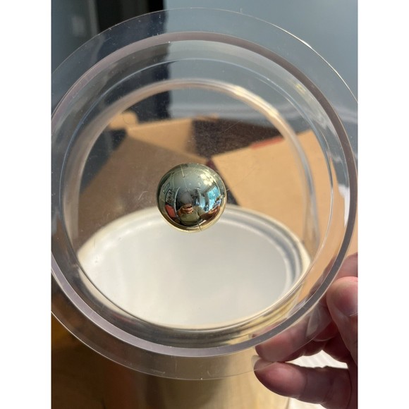 VTG Georges Briard Gold Ice Bucket Lucite Handle Lid Mid Century MCM Barware IOB - Picture 7 of 12